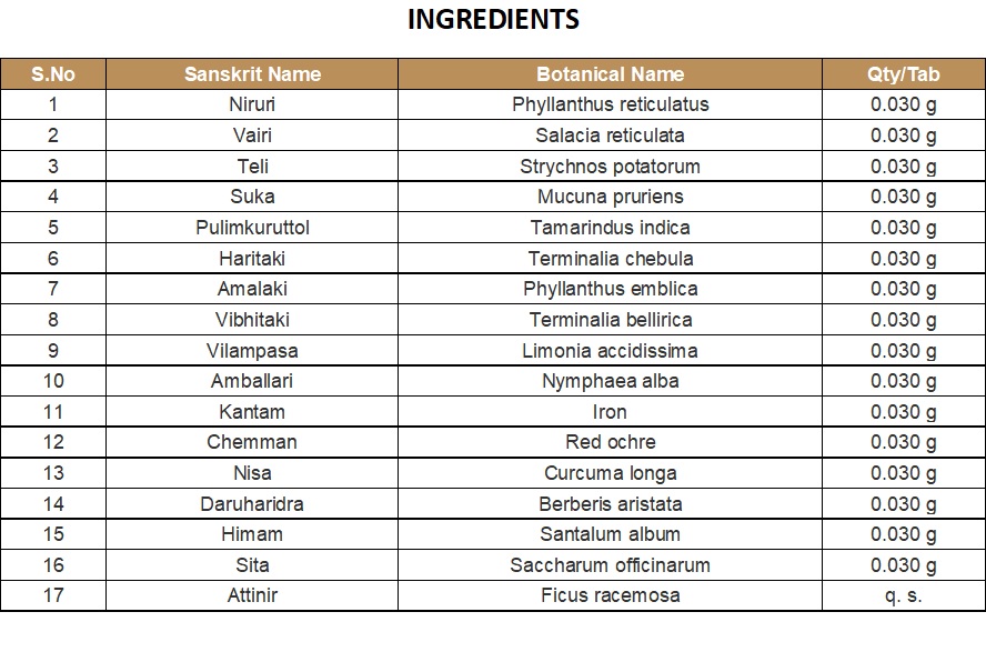 RASAKRIYA (COLLYRIUM) | KOTTAKKAL | NIRURYADI GULIKA (100 Nos)