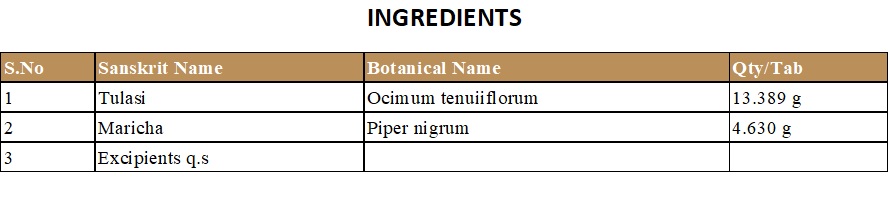 KASHYAM TABLET | KOTTAKKAL | SEETHAJWARARI KWATHAM (TABLET) (100 NOS)